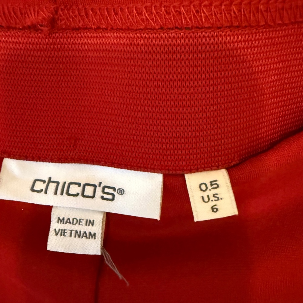 CHICO'S HAPPY RED PANTS!!!!! SIZE 0.5 - Picture 6 of 7